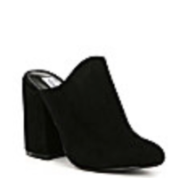 Steve Madden Shoes - Steve Madden Sinclaire Suede Block Heel Dress Mule